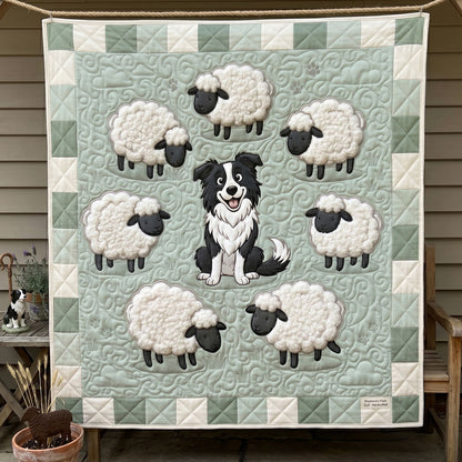 Border Collie Sheep Circle WN2805004CL Quilt
