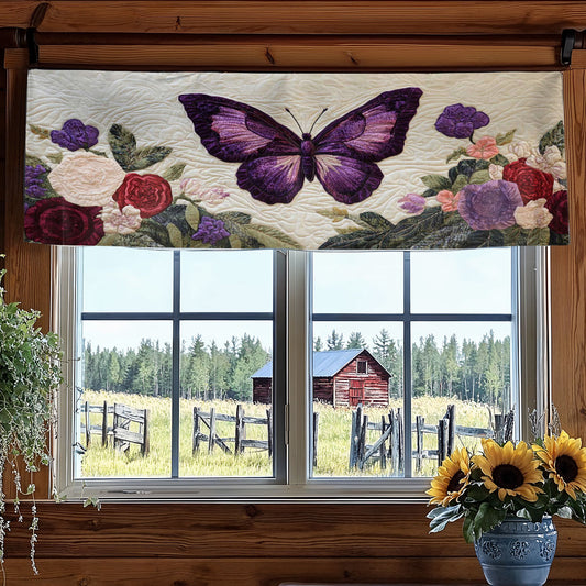 Majestic Butterfly WN2003016CL Quilted Valance