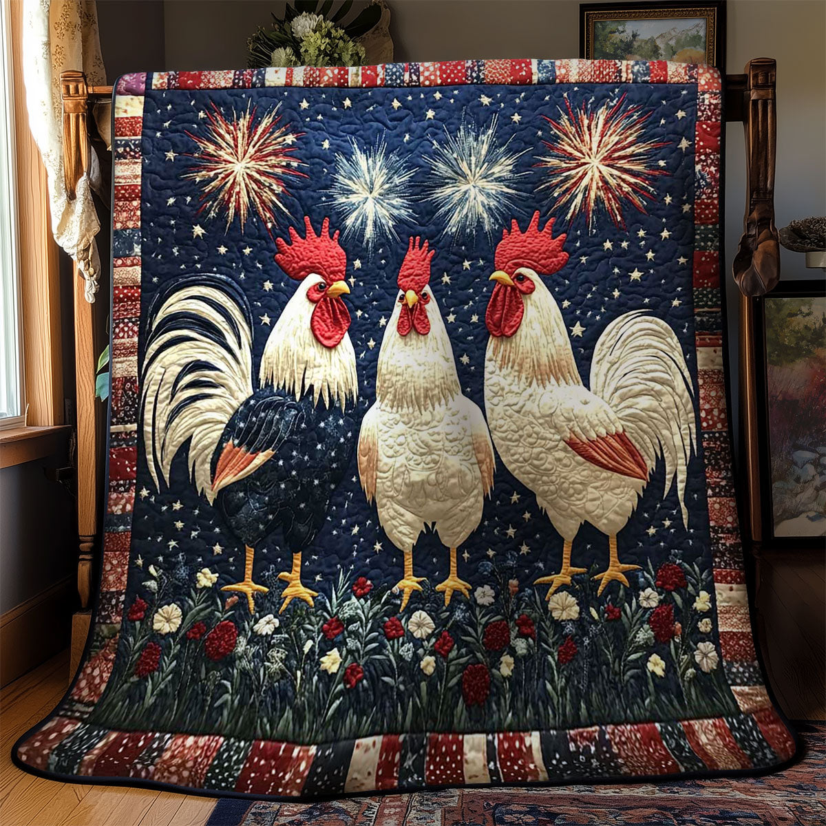 Rustic Rooster WN1702025CL Quilt