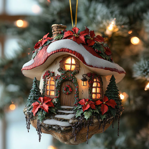 Snowy Roof Mushroom WN2310056CL Christmas Ornament