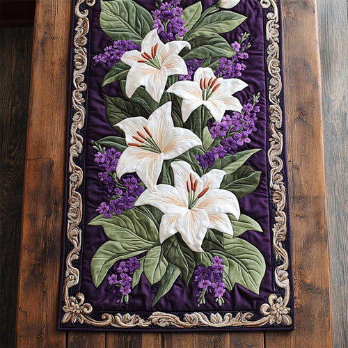 Lily And Lilac Dreams WN2804040CL Quilted Table Runner