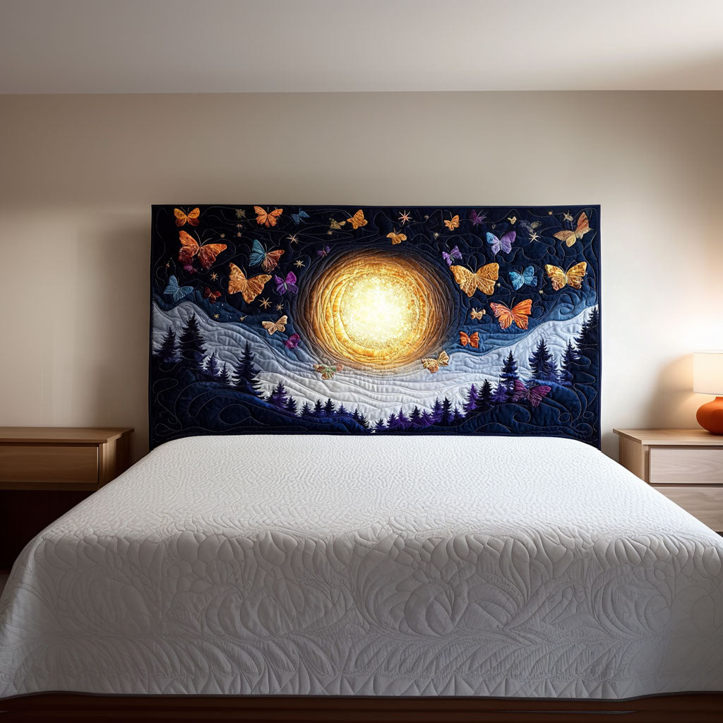 Moon Night Butterfly QA0601020CL Quilted Headboard Slipcover