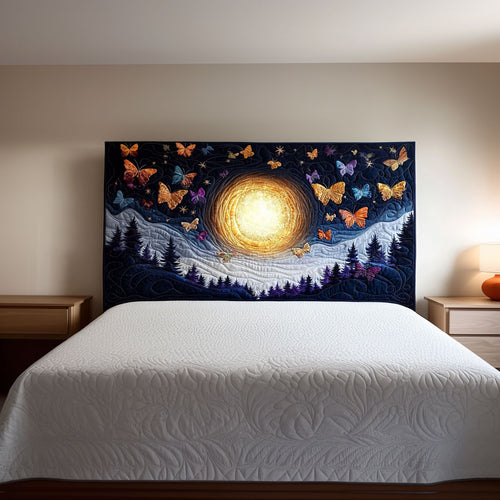 Moon Night Butterfly QA0601020CL Quilted Headboard Slipcover