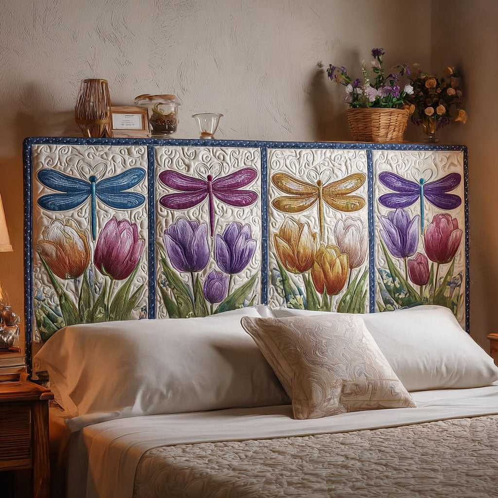 Dragonfly and Tulip CW3012009CL Quilted Headboard Slipcover