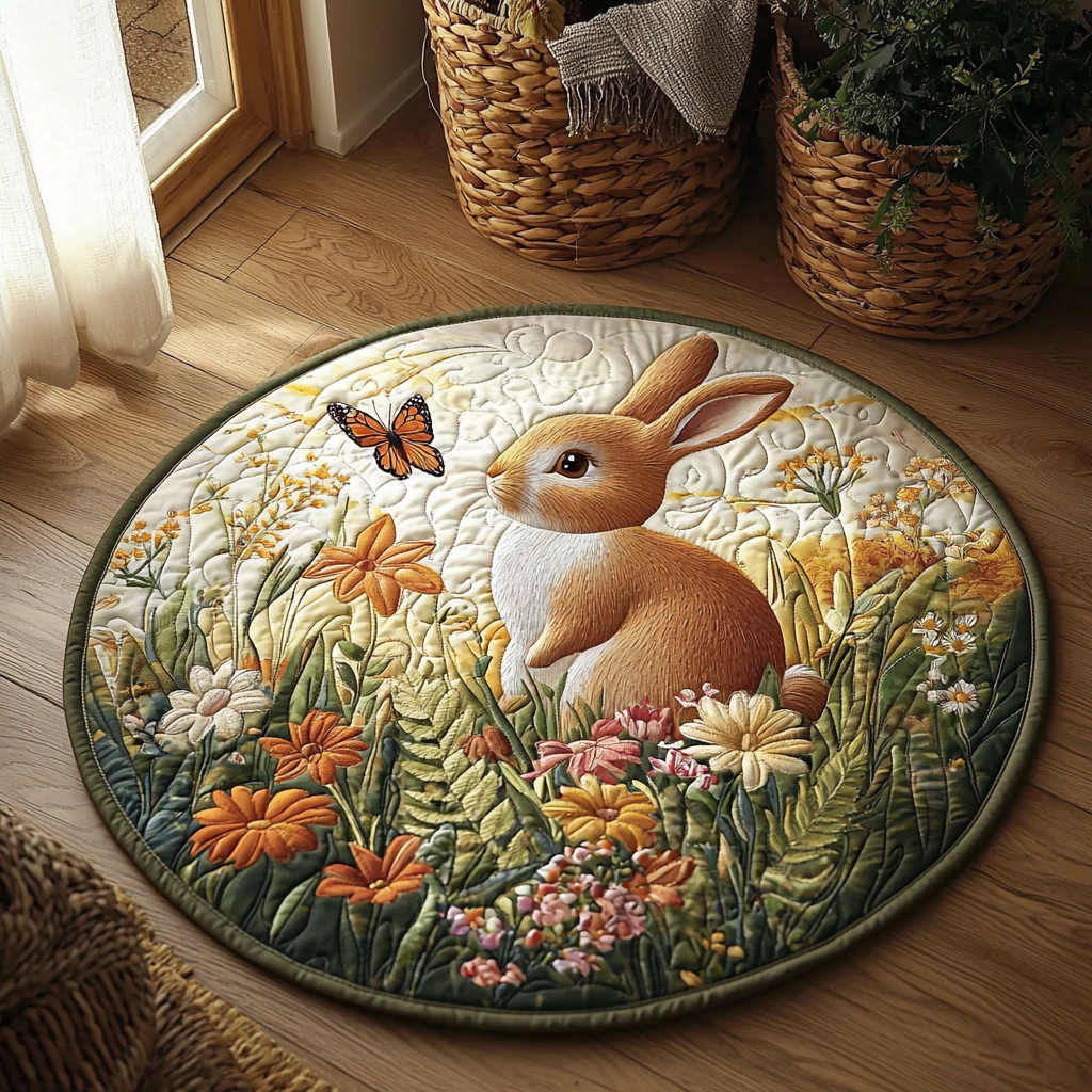 Innocent Rabbit QA1212037CL Quilted Round Mat