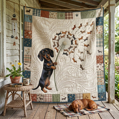 Dandelion Wishes Dachshund WN2505005CL Quilt