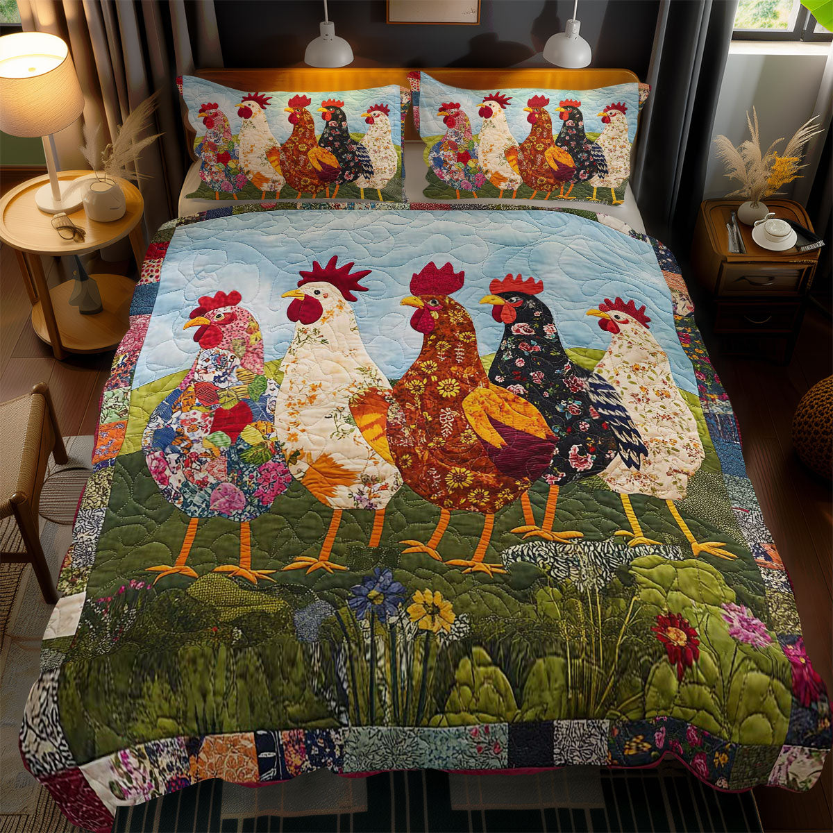 Quirky Chicken WN0803113CL Duvet Cover Set