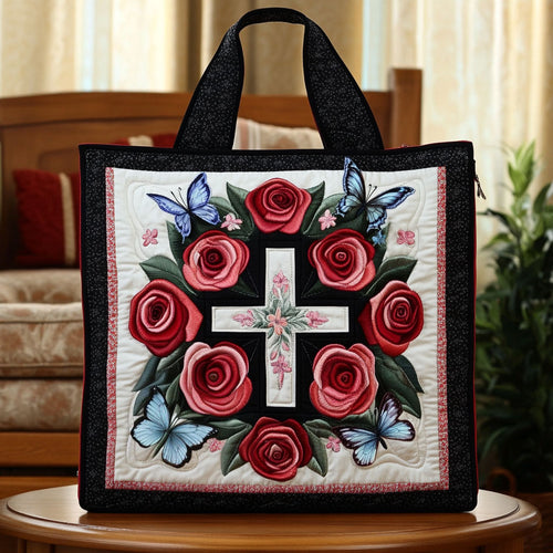 Butterfly Cross Garden KL2711013CL Quilted Tote Bag