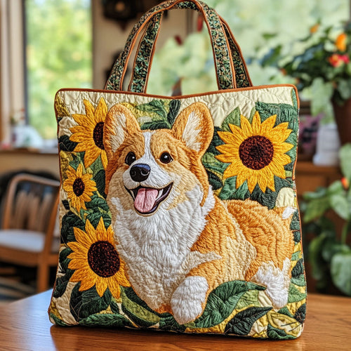 Cheerful Corgi CW3009003CL Quilted Tote Bag