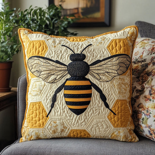 Bee Honeycomb CW0701077CL Quilt Pillow Case