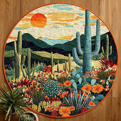 Blooming Desert QA2511006CL Quilted Round Mat