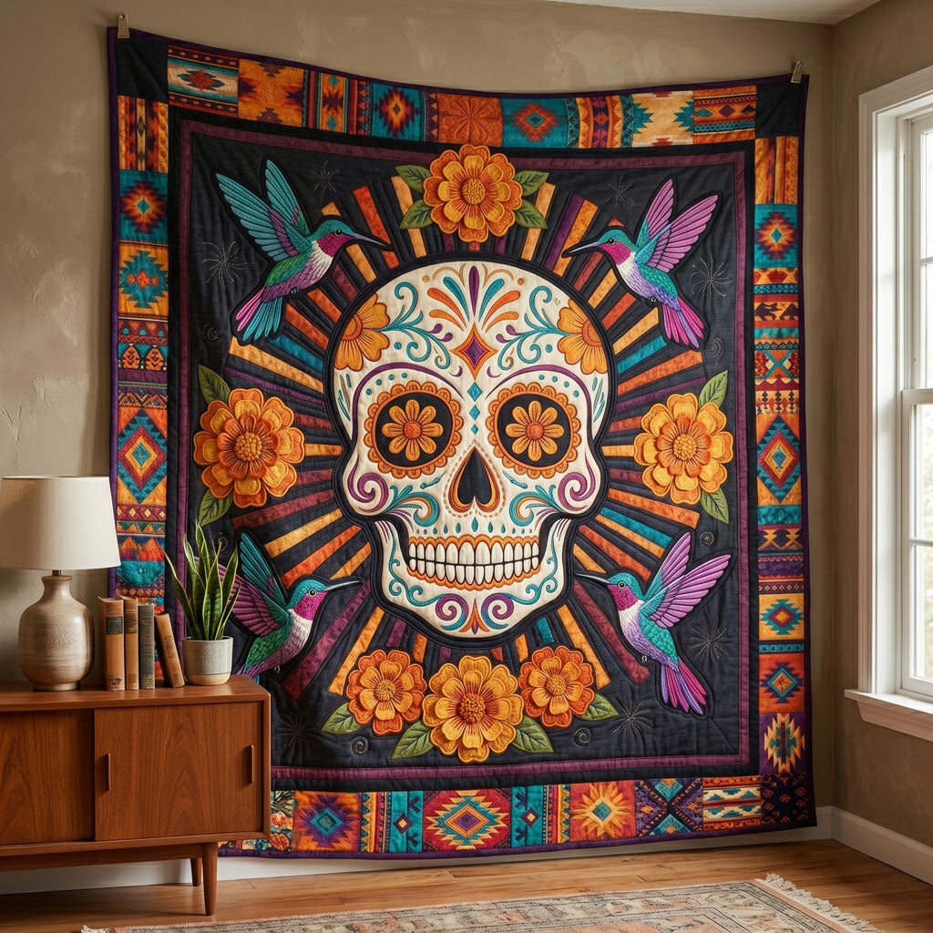 Radiant Sugar Skull Fiesta WN2404010CL Quilt