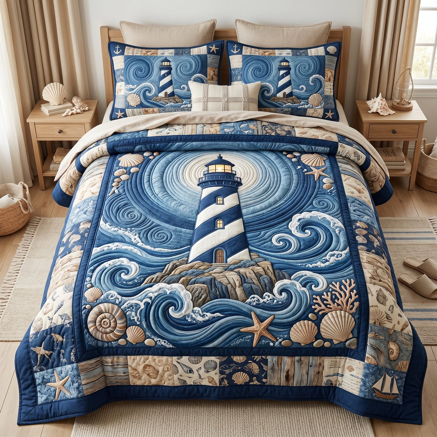 Nautical Ocean Lighthouse XR2005016CL Duvet Cover Set