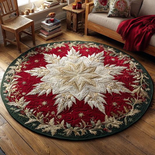 Ember Snow CW2209041CL Quilted Round Mat