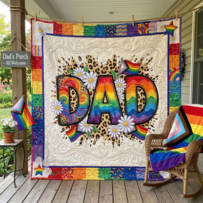 Proud Rainbow Dad WN1206011CL Quilt
