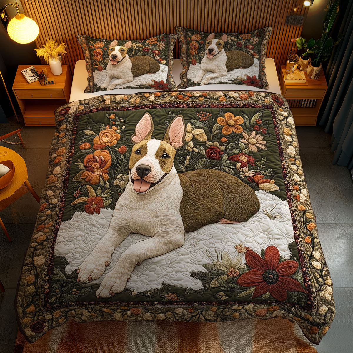 Blossom Bull Terrier WN0802051CL Duvet Cover Set