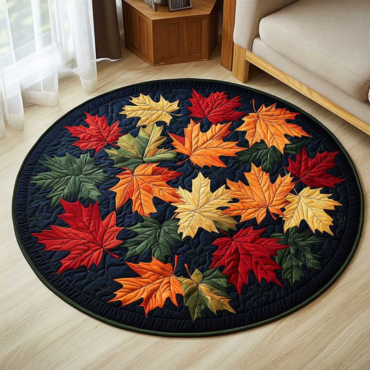 Autumn Maple WN1403037CL Quilted Round Mat