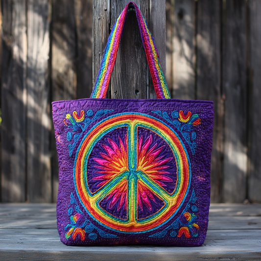 Peace XR0212014CL Quilted Tote Bag