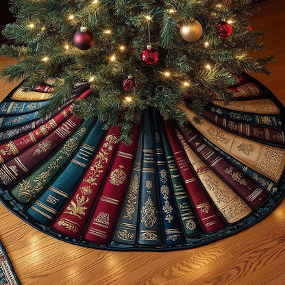 Faded Ink Stories XR1111020CL Quilted Christmas Tree Skirt