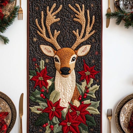 Christmas Reindeer XR1709002CL Quilted Table Runner