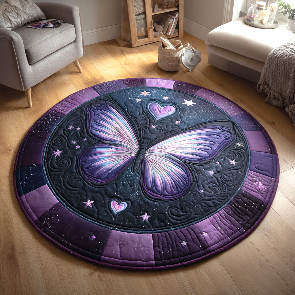 Magic Butterfly Charm CW1401090CL Quilted Round Mat