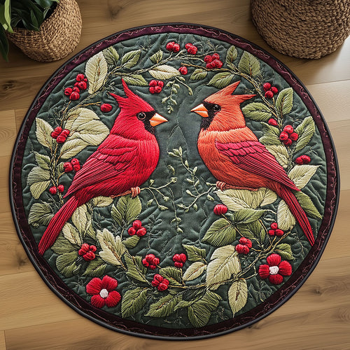Velvet Cardinal WN0107060CL Quilted Round Mat