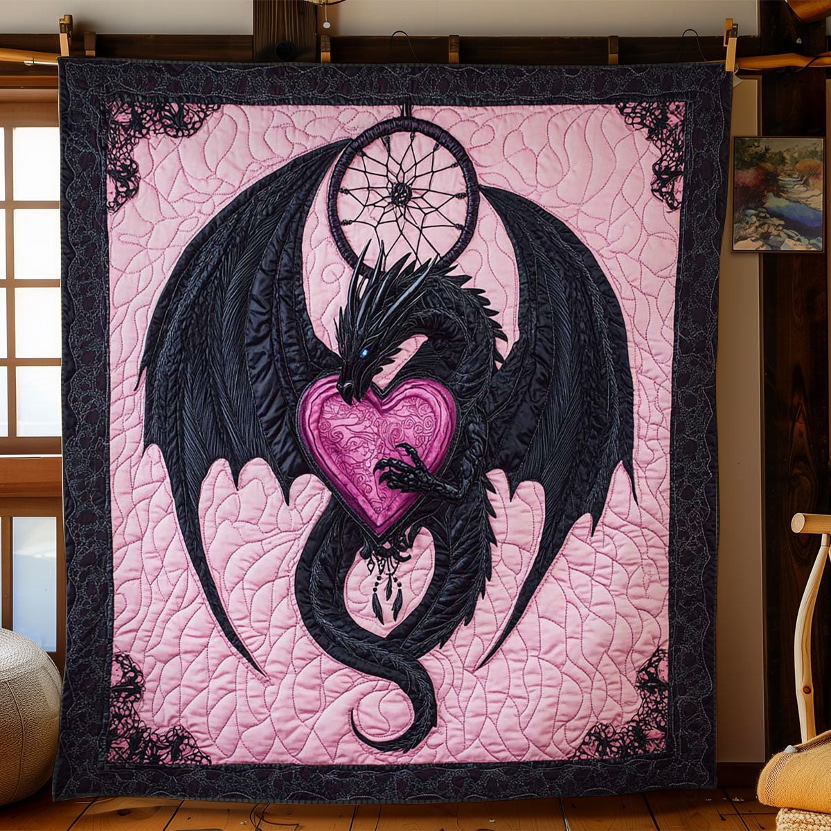 Dragon’s Valentine Embrace WN1002005CL Quilt