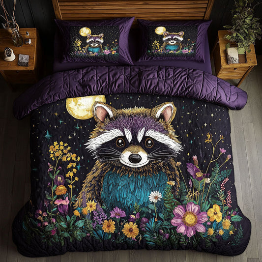 Floral Night Raccoon CW1501033CL Duvet Cover Set