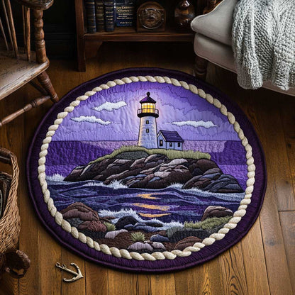 Moonlit Lighthouse WN0304053CL Quilted Round Mat