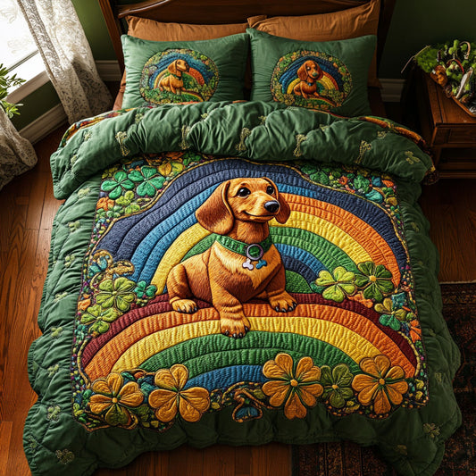 Green Dachshund WN0907053CL Duvet Cover Set