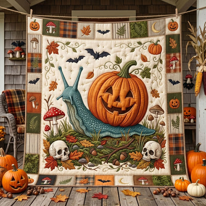 Creepy Crawly Pumpkin Snail WN2606006CL Quilt