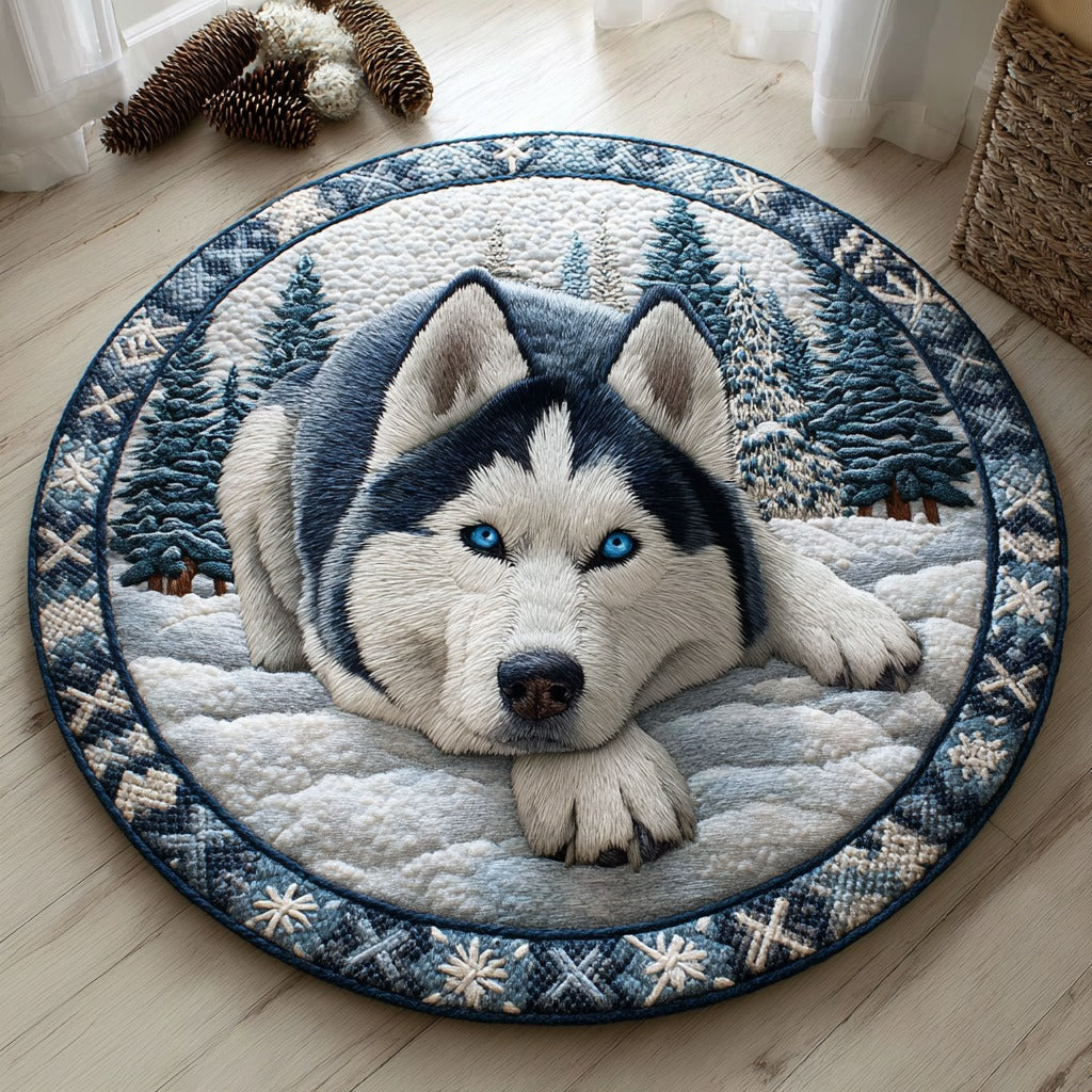 Winter Husky XR0511006CL Quilted Round Mat