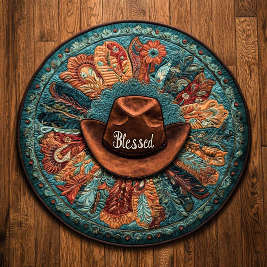 Cowboy Ridge WN2005049CL Quilted Round Mat