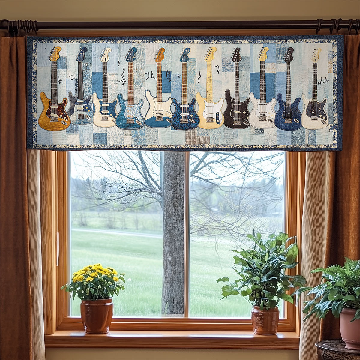 Guitar Trail WN0407123CL Quilted Valance