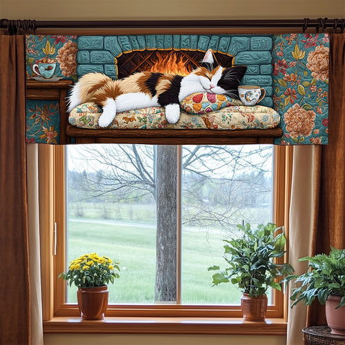 Sleeping Cat WJ1906026CL Quilted Valance