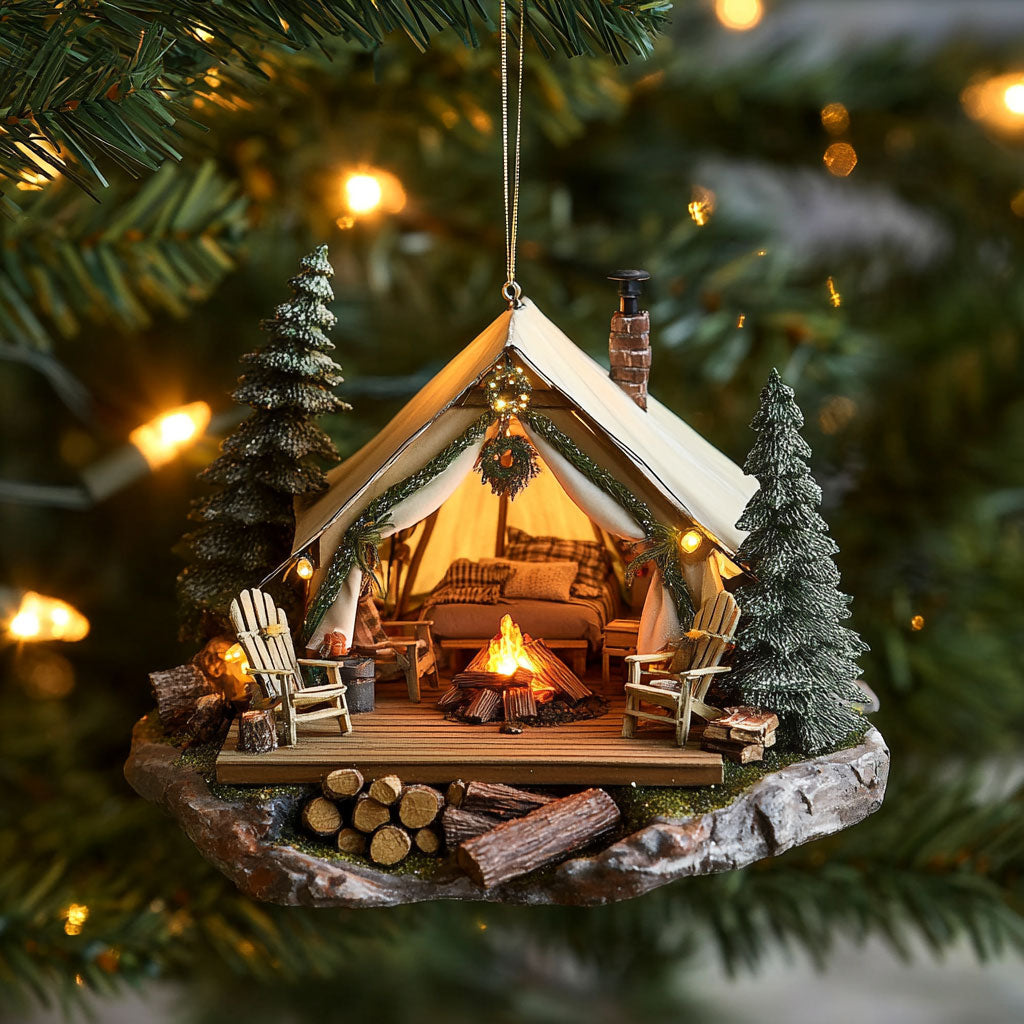 Glamping Tent Haven WN2911042CL Christmas Ornament