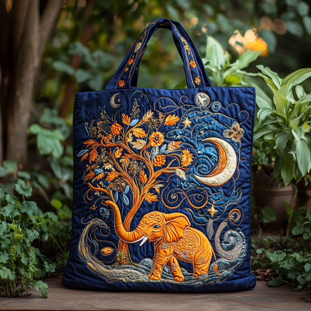 Elephant Temple WN1010040CL Quilted Tote Bag
