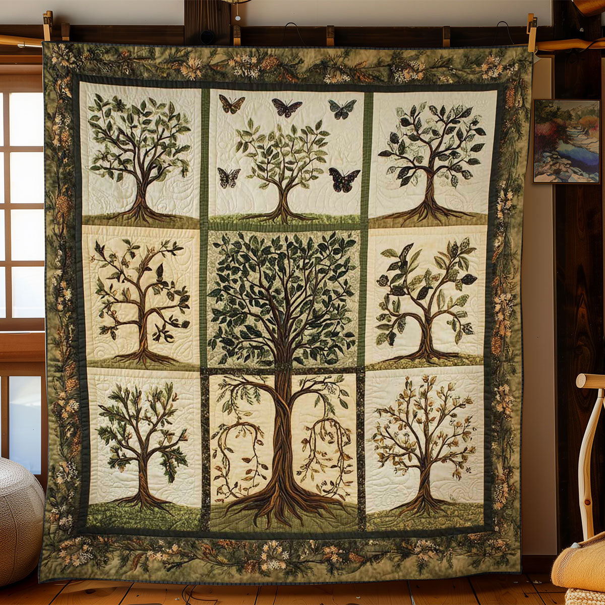 Green Harmony Tree Of Life WN0301024CL Quilt