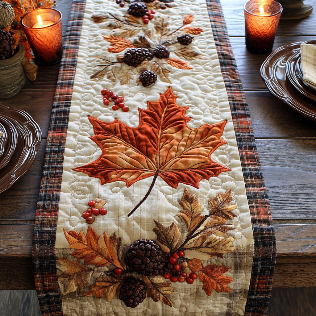 Patchwork Autumn CW1306035CL Quilted Table Runner