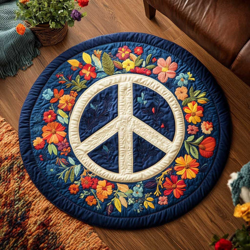 Peaceful Bloom WN1803087CL Quilted Round Mat