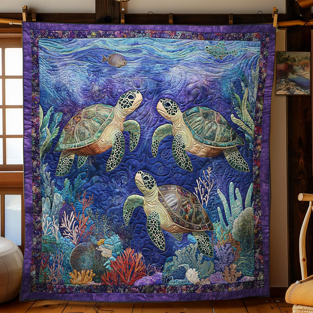 Twilight Turtle Drift WN1703093CL Quilt