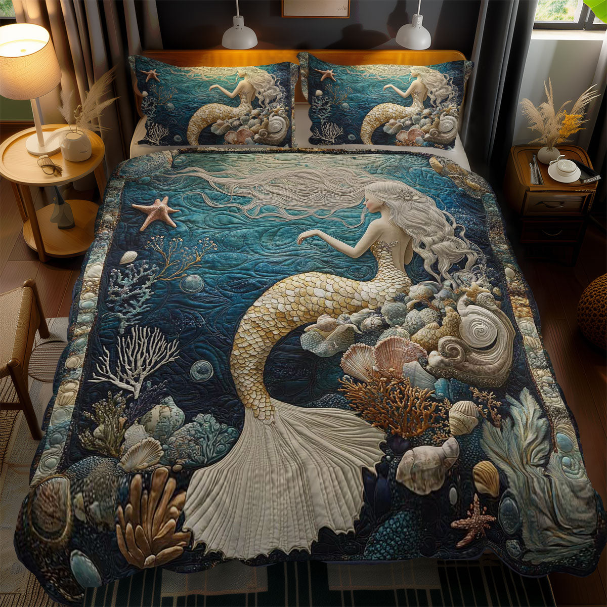 Golden Mermaid WN0901080CL Duvet Cover Set