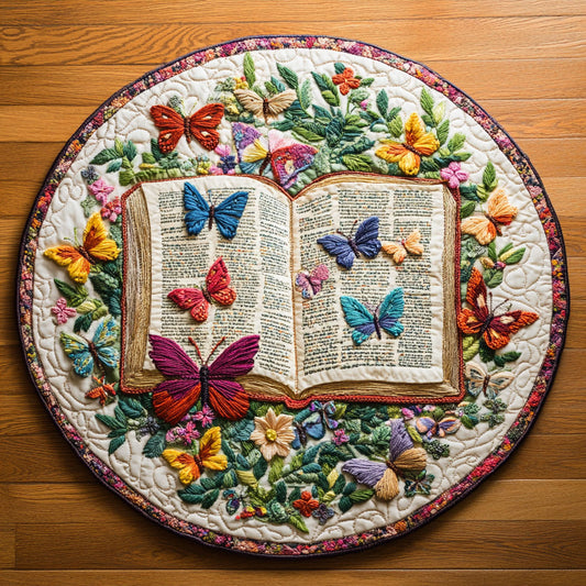 Wandering Book WN0307051CL Quilted Round Mat
