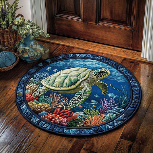 Coral Drifter CP1301032CL Quilted Round Mat