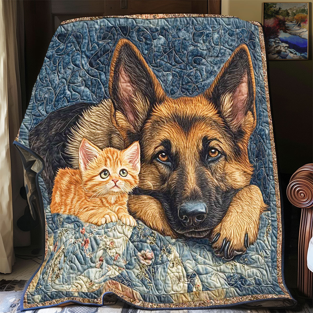 Adorable Cat Buddy WP2502001CL Quilt