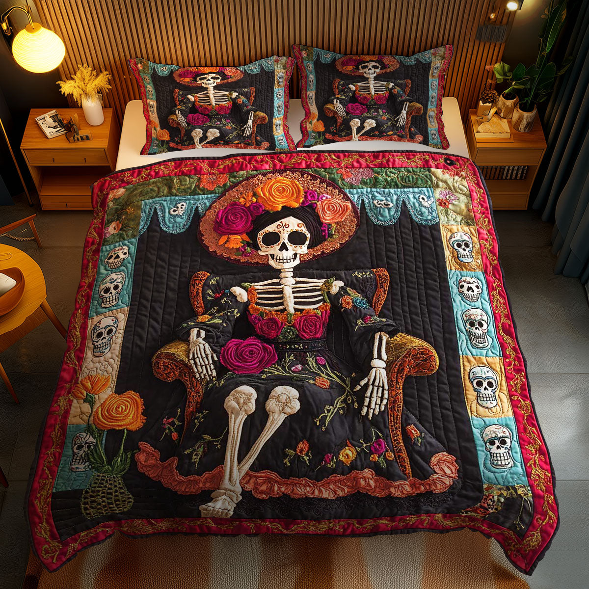 Skeleton In Bloom WN0703110CL Duvet Cover Set