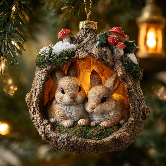 Forest Bunnies CP0312206CL Christmas Ornament
