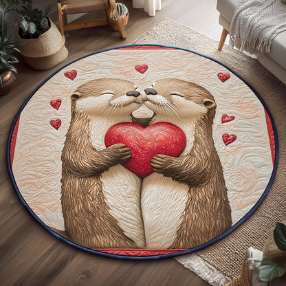 Otterly In Love WP2003089CL Quilted Round Mat