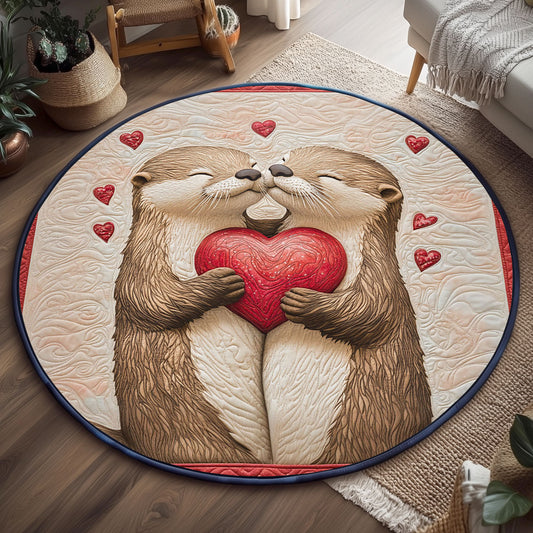 Otterly In Love WP2003089CL Quilted Round Mat