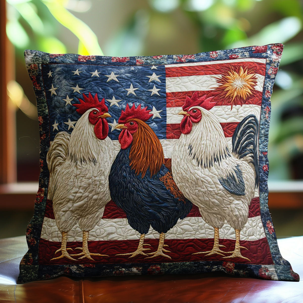 American Heritage Rooster WN1002087CL Quilt Pillow Case